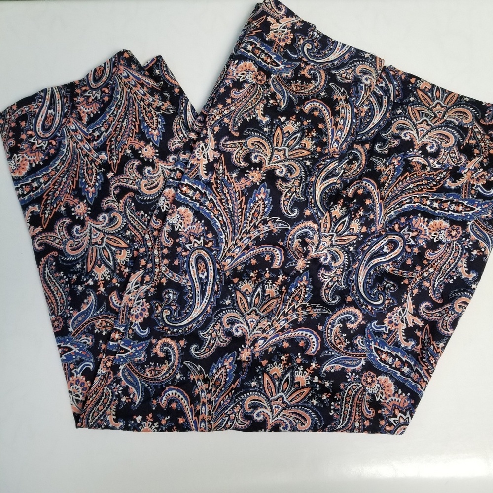 Pendleton Cropped Ankle Pant Paisley Print P7